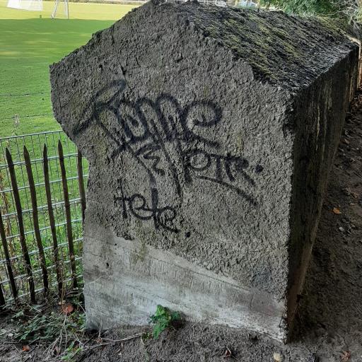 graffiti on tank wall