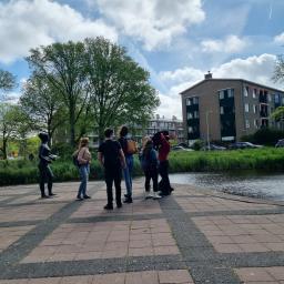 Students attending the Atlantikwall Walk